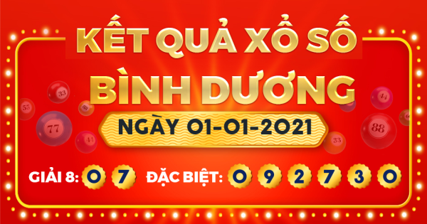 Xổ số Bình Dương ngày 1 tháng 1