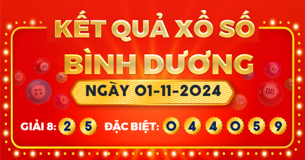 Xổ số Bình Dương ngày 1 tháng 11