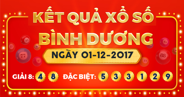 Xổ số Bình Dương ngày 1 tháng 12