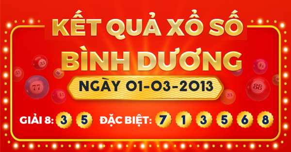 Xổ số Bình Dương ngày 1 tháng 3