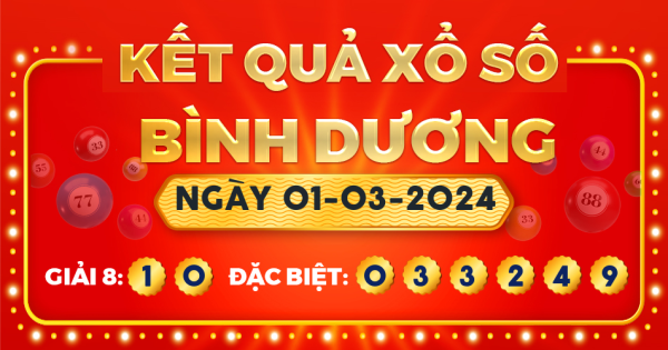 Xổ số Bình Dương ngày 1 tháng 3