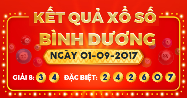 Xổ số Bình Dương ngày 1 tháng 9