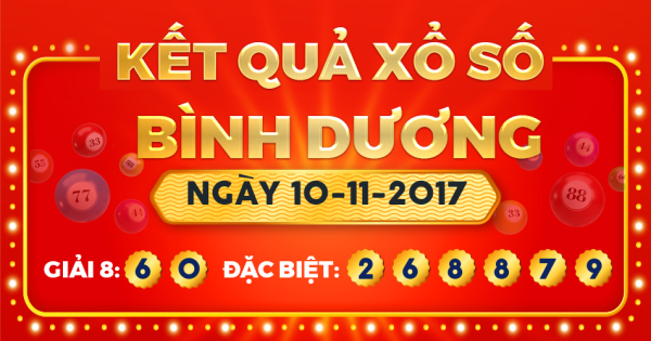 Xổ số Bình Dương ngày 10 tháng 11