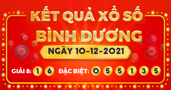 Xổ số Bình Dương ngày 10 tháng 12