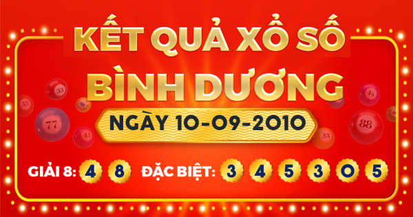 Xổ số Bình Dương ngày 10 tháng 9