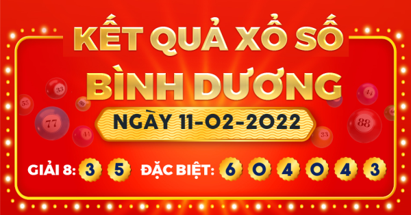 Xổ số Bình Dương ngày 11 tháng 2