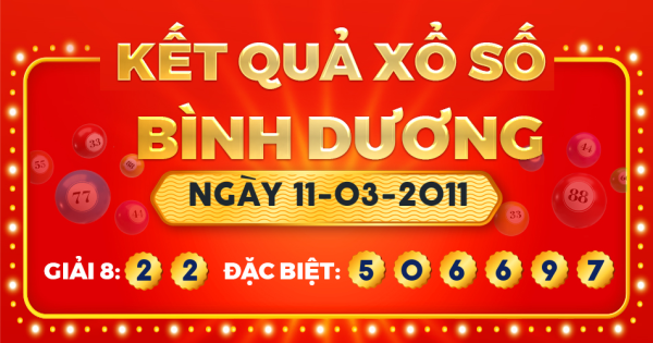 Xổ số Bình Dương ngày 11 tháng 3