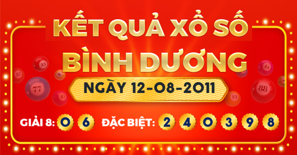 Xổ số Bình Dương ngày 12 tháng 8