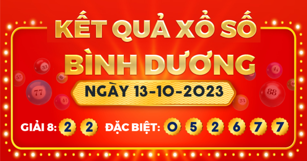 Xổ số Bình Dương ngày 13 tháng 10