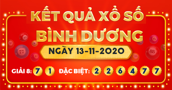 Xổ số Bình Dương ngày 13 tháng 11