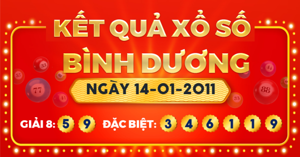 Xổ số Bình Dương ngày 14 tháng 1