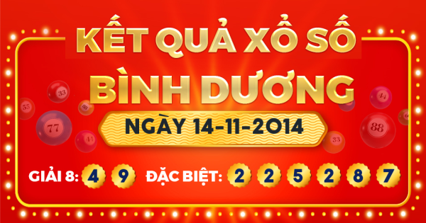 Xổ số Bình Dương ngày 14 tháng 11