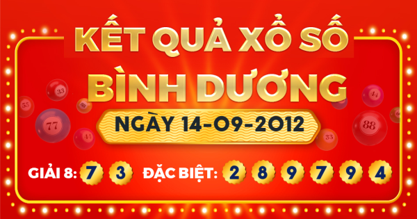 Xổ số Bình Dương ngày 14 tháng 9