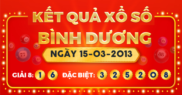 Xổ số Bình Dương ngày 15 tháng 3