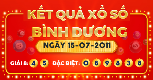 Xổ số Bình Dương ngày 15 tháng 7