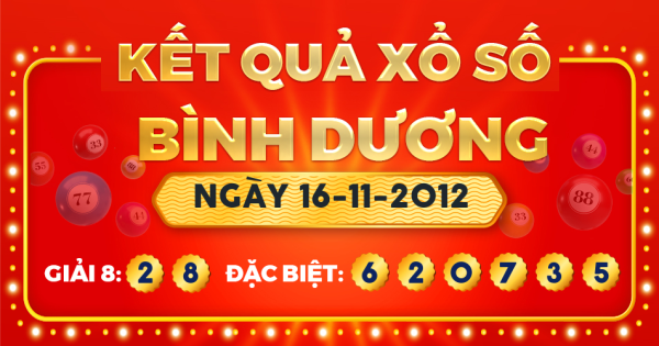 Xổ số Bình Dương ngày 16 tháng 11