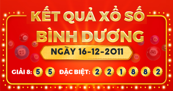 Xổ số Bình Dương ngày 16 tháng 12