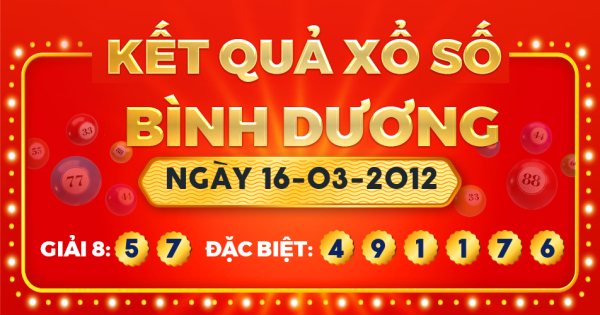 Xổ số Bình Dương ngày 16 tháng 3