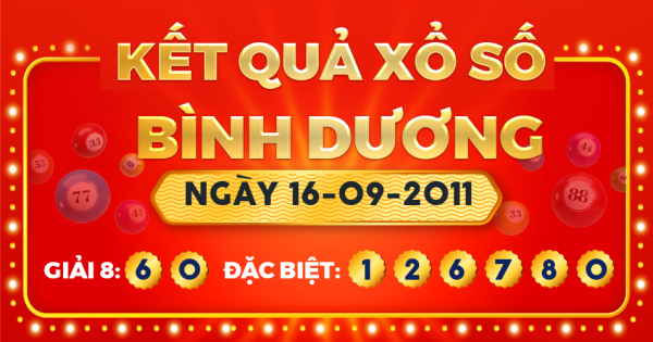 Xổ số Bình Dương ngày 16 tháng 9