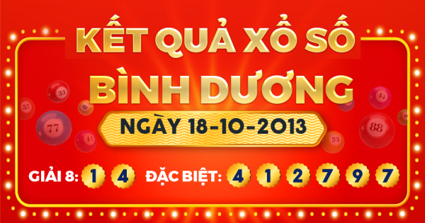 Xổ số Bình Dương ngày 18 tháng 10