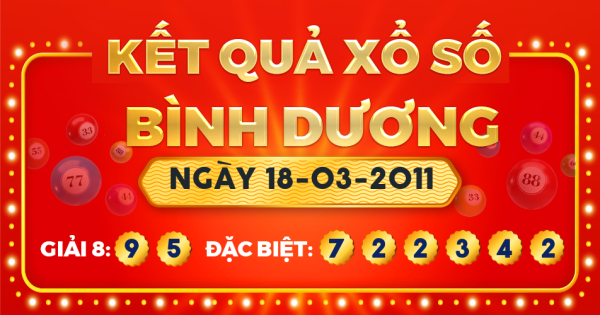 Xổ số Bình Dương ngày 18 tháng 3