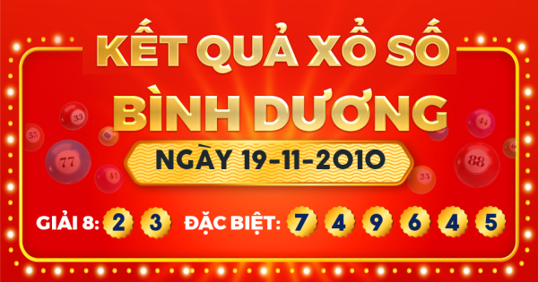 Xổ số Bình Dương ngày 19 tháng 11