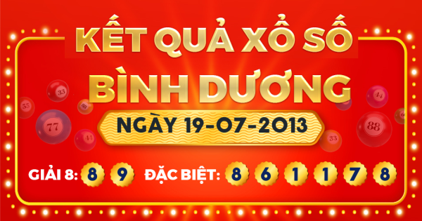 Xổ số Bình Dương ngày 19 tháng 7