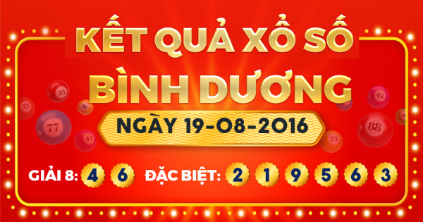 Xổ số Bình Dương ngày 19 tháng 8