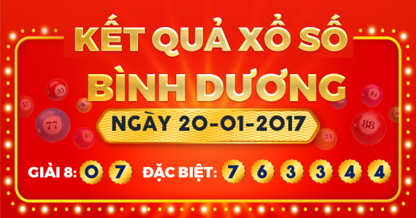 Xổ số Bình Dương ngày 20 tháng 1