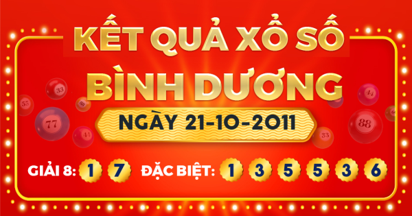 Xổ số Bình Dương ngày 21 tháng 10