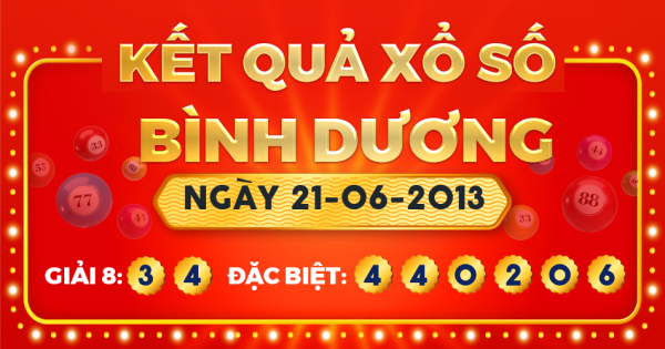 Xổ số Bình Dương ngày 21 tháng 6