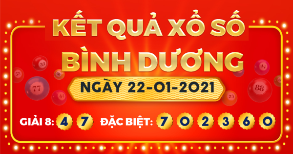 Xổ số Bình Dương ngày 22 tháng 1