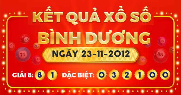 Xổ số Bình Dương ngày 23 tháng 11