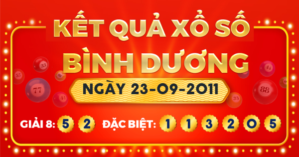 Xổ số Bình Dương ngày 23 tháng 9