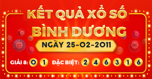 Xổ số Bình Dương ngày 25 tháng 2