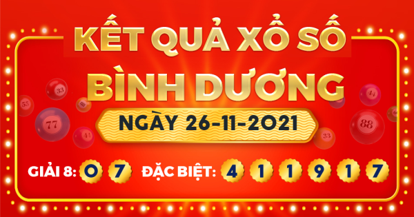 Xổ số Bình Dương ngày 26 tháng 11