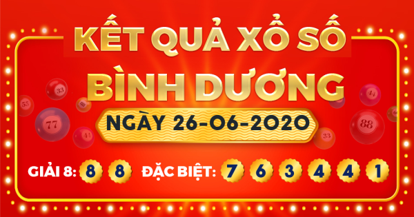 Xổ số Bình Dương ngày 26 tháng 6