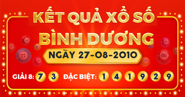 Xổ số Bình Dương ngày 27 tháng 8