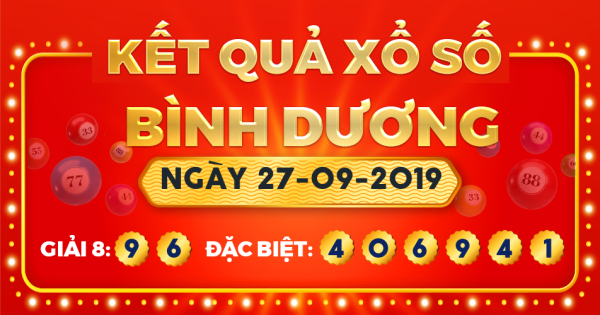 Xổ số Bình Dương ngày 27 tháng 9