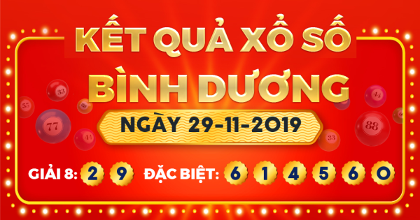 Xổ số Bình Dương ngày 29 tháng 11