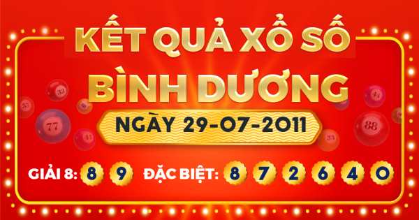 Xổ số Bình Dương ngày 29 tháng 7