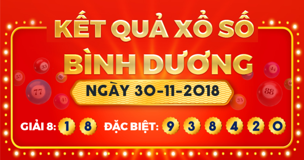 Xổ số Bình Dương ngày 30 tháng 11