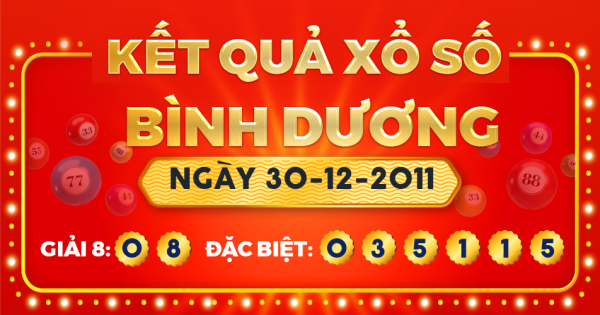 Xổ số Bình Dương ngày 30 tháng 12