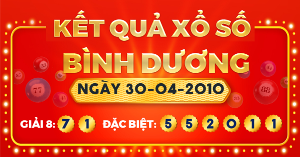 Xổ số Bình Dương ngày 30 tháng 4