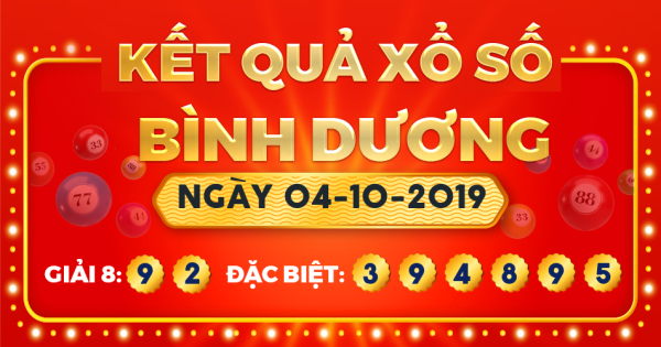 Xổ số Bình Dương ngày 4 tháng 10