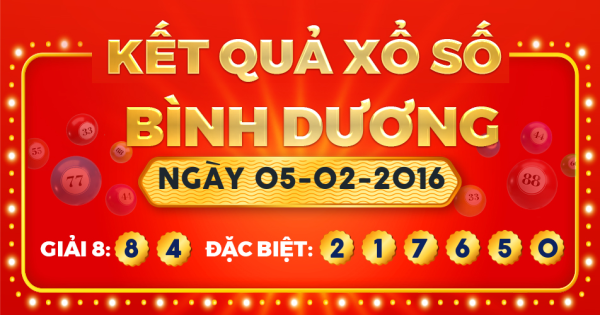 Xổ số Bình Dương ngày 5 tháng 2