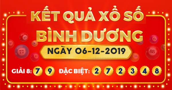 Xổ số Bình Dương ngày 6 tháng 12