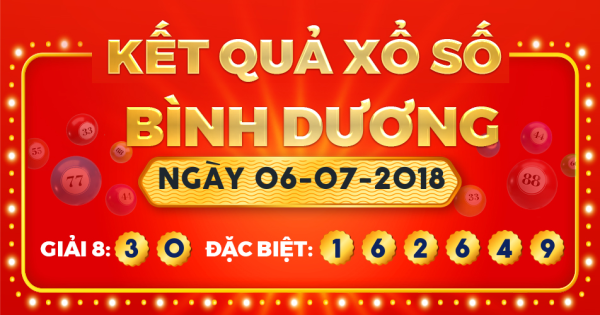 Xổ số Bình Dương ngày 6 tháng 7