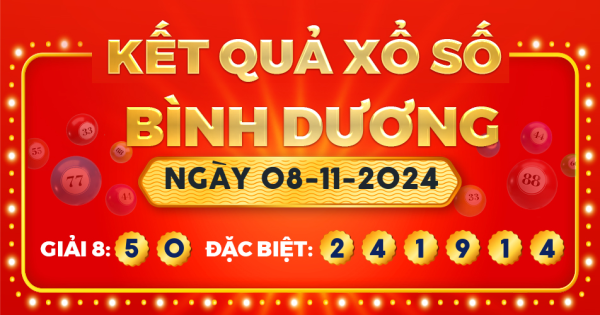 Xổ số Bình Dương ngày 8 tháng 11