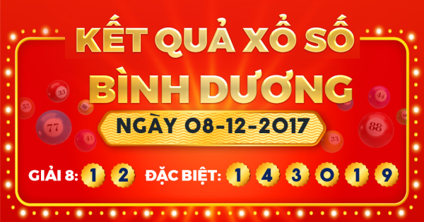 Xổ số Bình Dương ngày 8 tháng 12